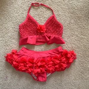 Isobella & Chloe dark Coral Bikini (size 7)